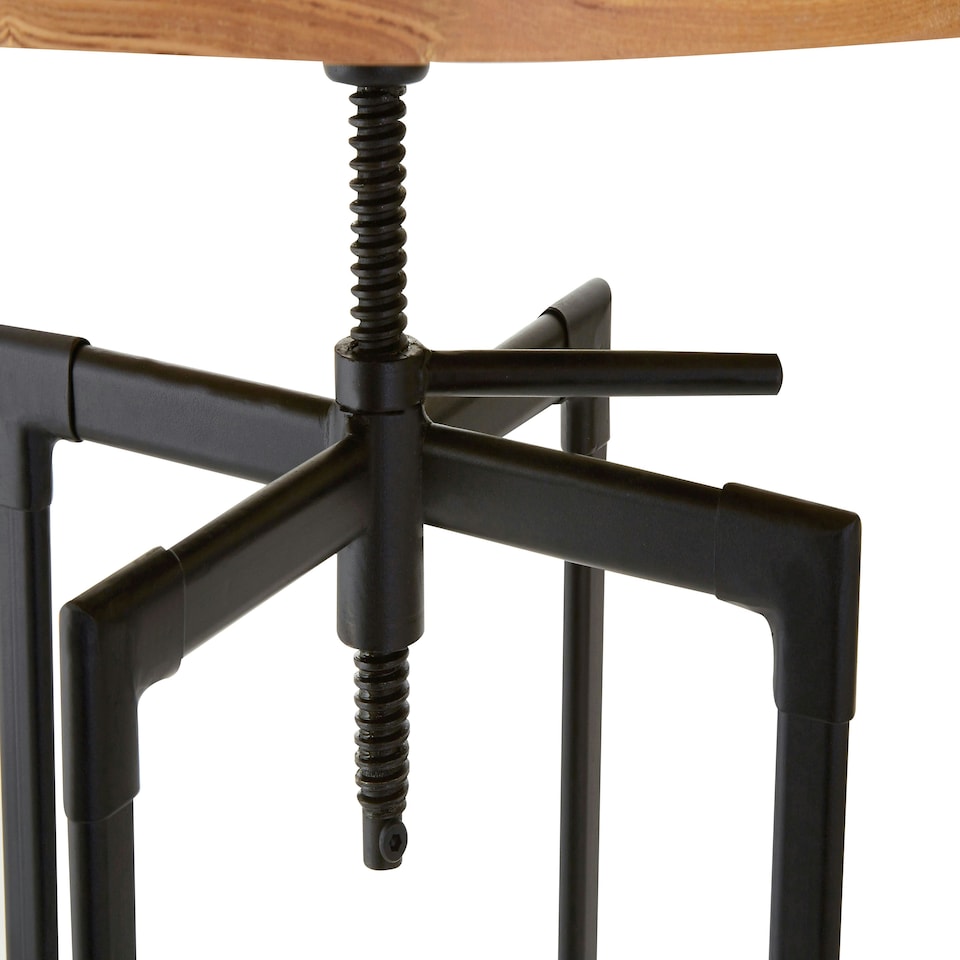 image 1 of Interiors By Premier Industrial Design Ash Veneer Bar Table, Durable Round Bar Table For Livingroom, Functional Wooden Table