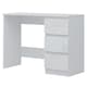 image 4 of FWStyle Stora 3 Drawer Dressing Table - White Gloss Front White