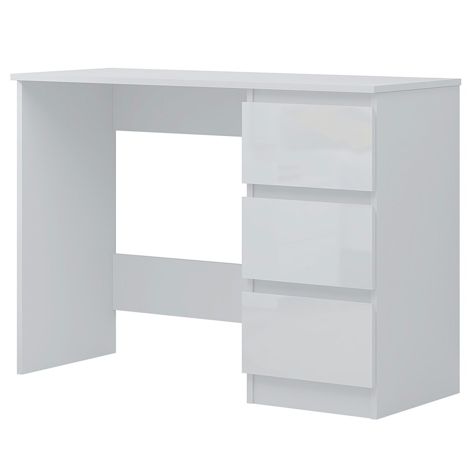 image 1 of FWStyle Stora 3 Drawer Dressing Table - White Gloss Front White
