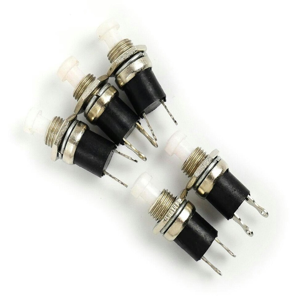image 1 of Gaugemaster Electric White Push to Make Switches (5)