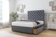 image 4 of Sloomy Mayfair Steel Plush Divan Bed Base No Drawers With 54 Inch Floor Standing Headboard | Grey | Steel | Super King | 1