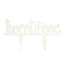 Culpitt Milestone 21st Birthday Cake Topper - White - One Size