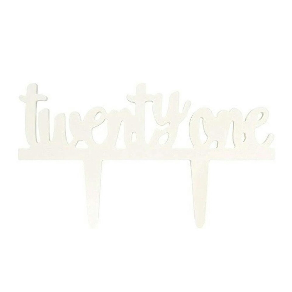 Culpitt Milestone 21st Birthday Cake Topper - White - One Size