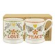 image 1 of Mug Set: 2 x 300ml Emma Bridgewater Coral Peace and Love Birds, Ceramic White