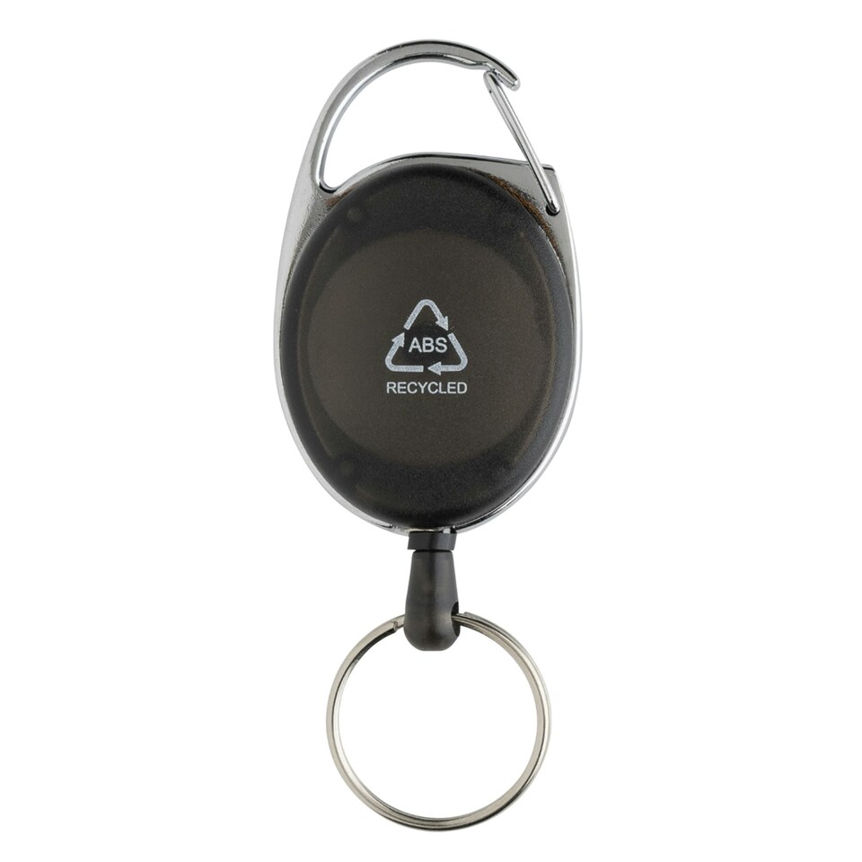 image 1 of XD Collection Recycled ABS Plastic Keyring - Black - One Size