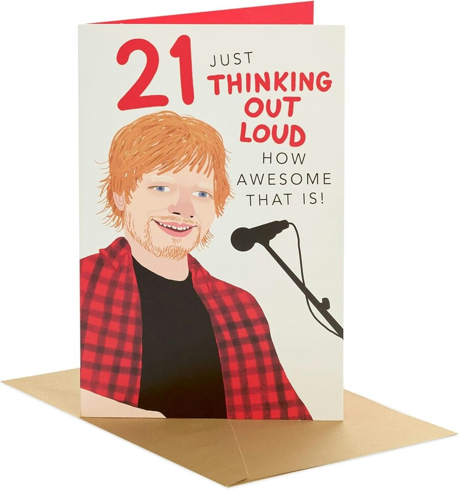 image 1 of Ed Sheeran Design 21st Birthday Card