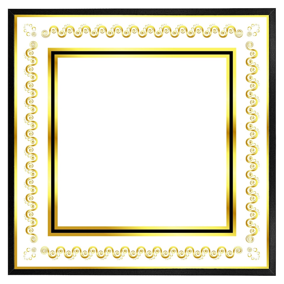 image 1 of Ancient egyptian gold border (Picture Frame) Grey | L