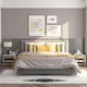 image 2 of HOMCOM Set of 2 Bedside Table with Drawer & Shelf, Nightstand for Bedroom