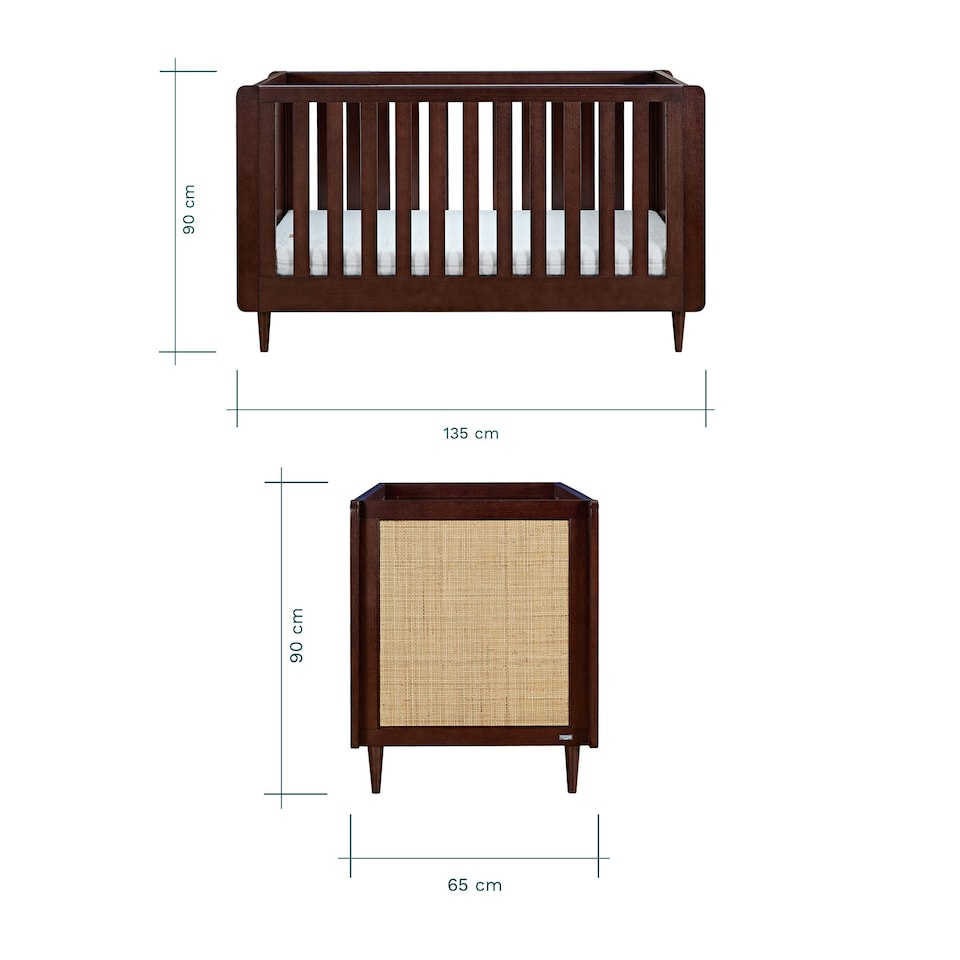 image 1 of Tutti Bambini Japandi Mini 3pc Room Set - Warm Walnut