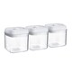 image 1 of Argon Tableware Flip Lock Plastic Food Storage Containers - 500ml - White - Pack of 9