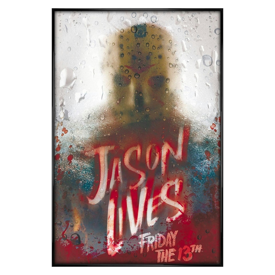 image 1 of Gloss Black Framed Friday the 13th Jason Lives Maxi Poster