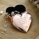 image 2 of Personalised Rose Gold Heart Trinket Box