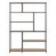 image 2 of Seaford  Bookcase with 1 Drawer and 5 Shelves in Black and Oak