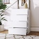 image 7 of HOMCOM Chest of Drawers, 4 Drawers Storage Cabinet Floor Tower Cupboard for Bedroom Living Room, White
