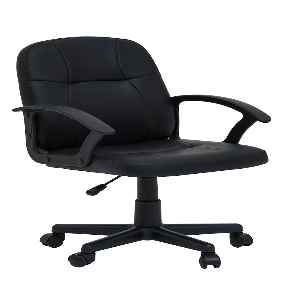 image 1 of Interiors By Premier Comfortable Black Small Home Office Chair, Ergonomic Work From Home Chair, Movable Ergonomic Office Chair