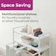 image 4 of Neo White Laundry Basket Hamper With 2 Shelves White
