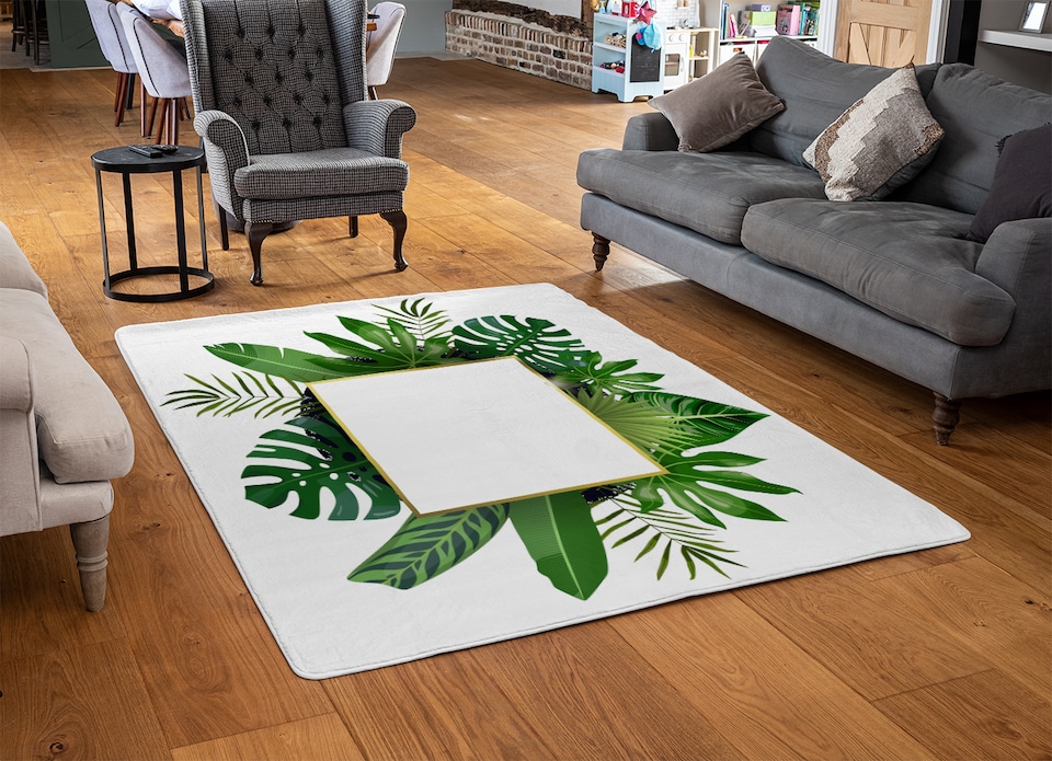 image 1 of Botanical Frame Rug | Multi