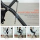 image 3 of SPORTNOW Folding Exercise Bike with Arm Bands and Hand Pulse Sensor, Black