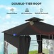 image 3 of Outsunny 3 x 3 m Garden Gazebo, Outdoor Gazebo Canopy Shelter, Black