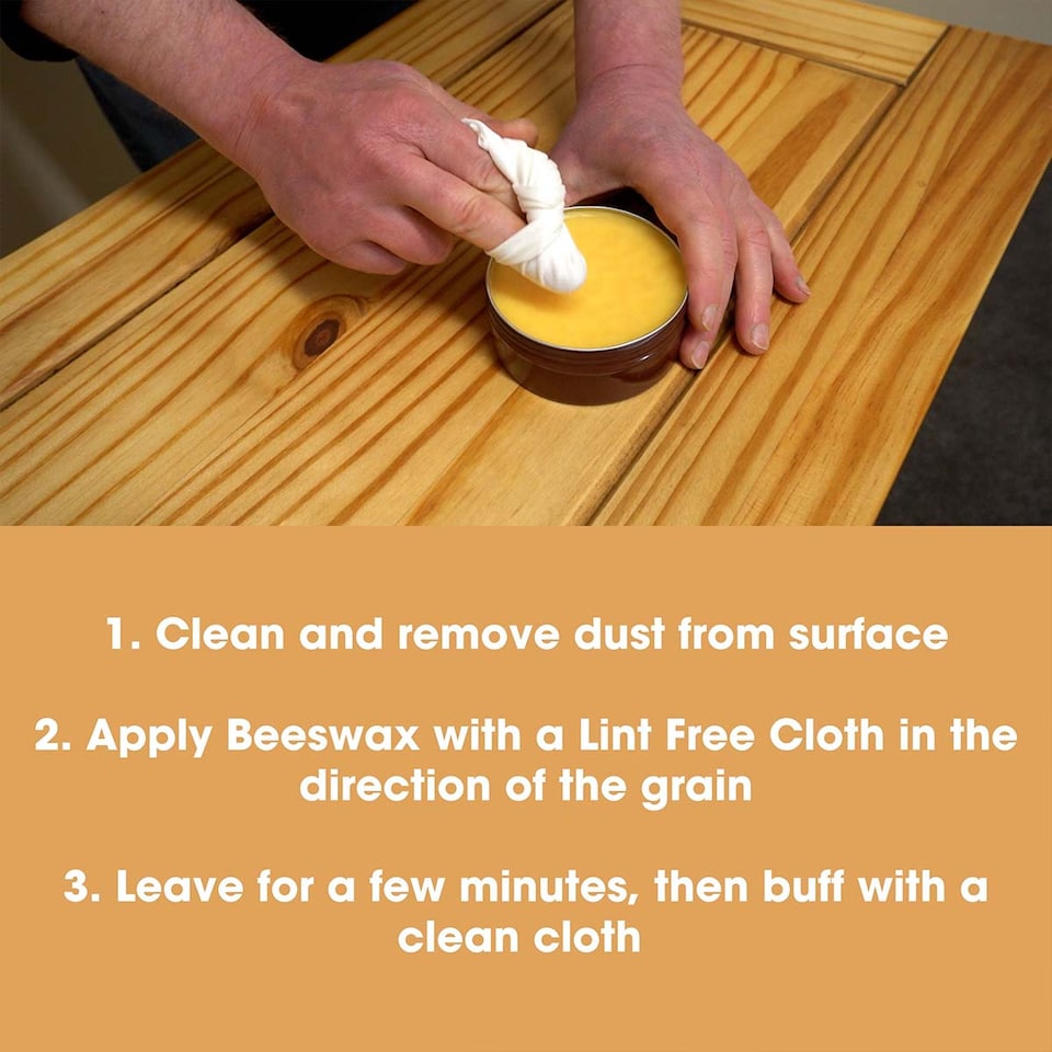 image 1 of Clear Beeswax Polish for Wood & Furniture - 200ml - Natural Beeswax for All Types and Colours - Wooden Furniture Polish to Protect & Enhance Any Wooden Surface