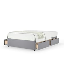 Majestic 1000 Pocket Sprung Silver Plush Velvet 4 Drawer Divan Set Double