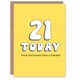 image 1 of 21st Youth Expired 21 Year Old Milestone Her Birthday Card