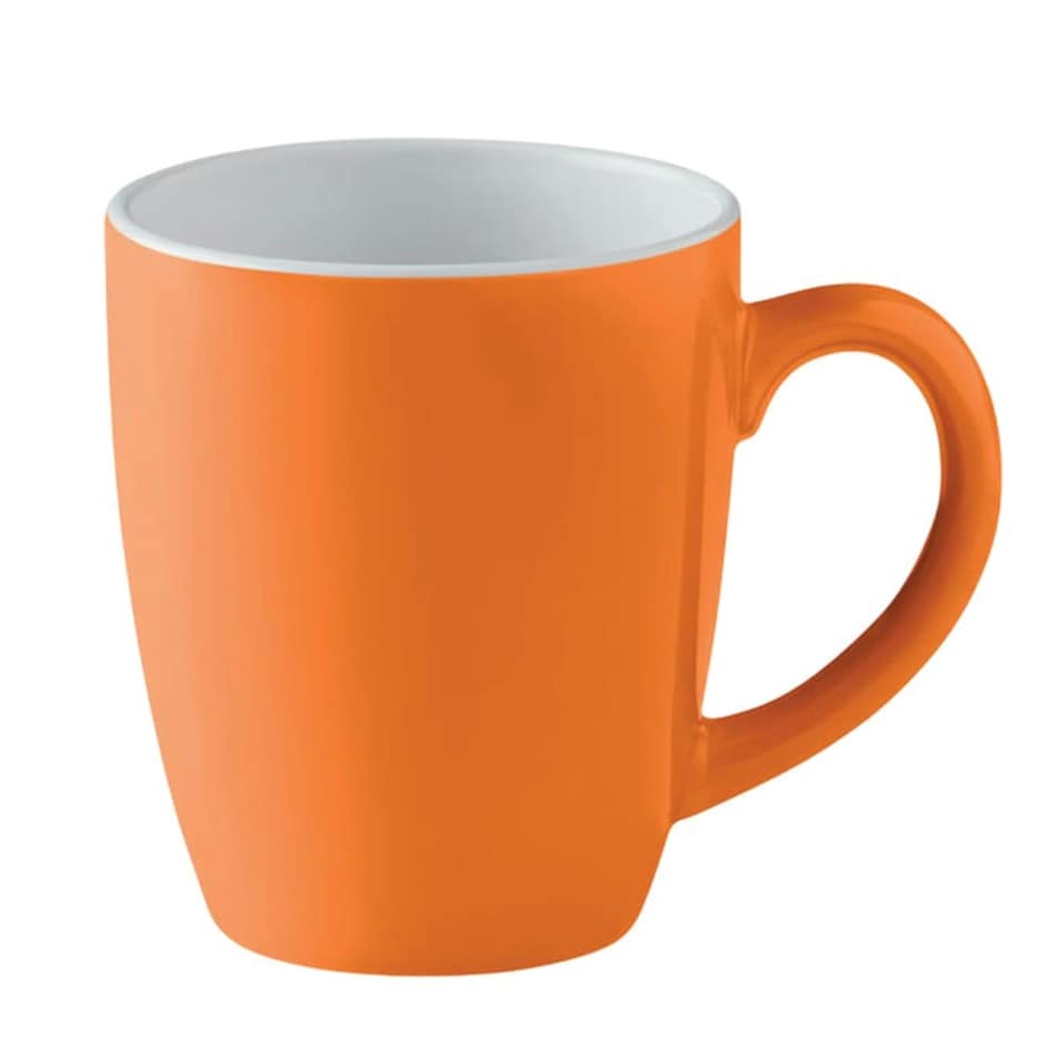 MidOcean Trent Coloured Ceramic Mug - Orange/White - One Size