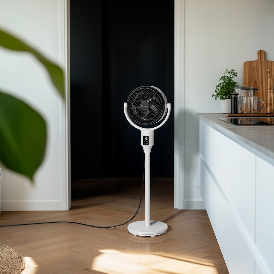image 1 of Pro Breeze AirFlo Pedestal Air Circulator Fan - White