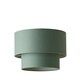 image 1 of ValueLights Jodie Two Tier Sage Linen Ceiling Drum Lamp Shade | Green