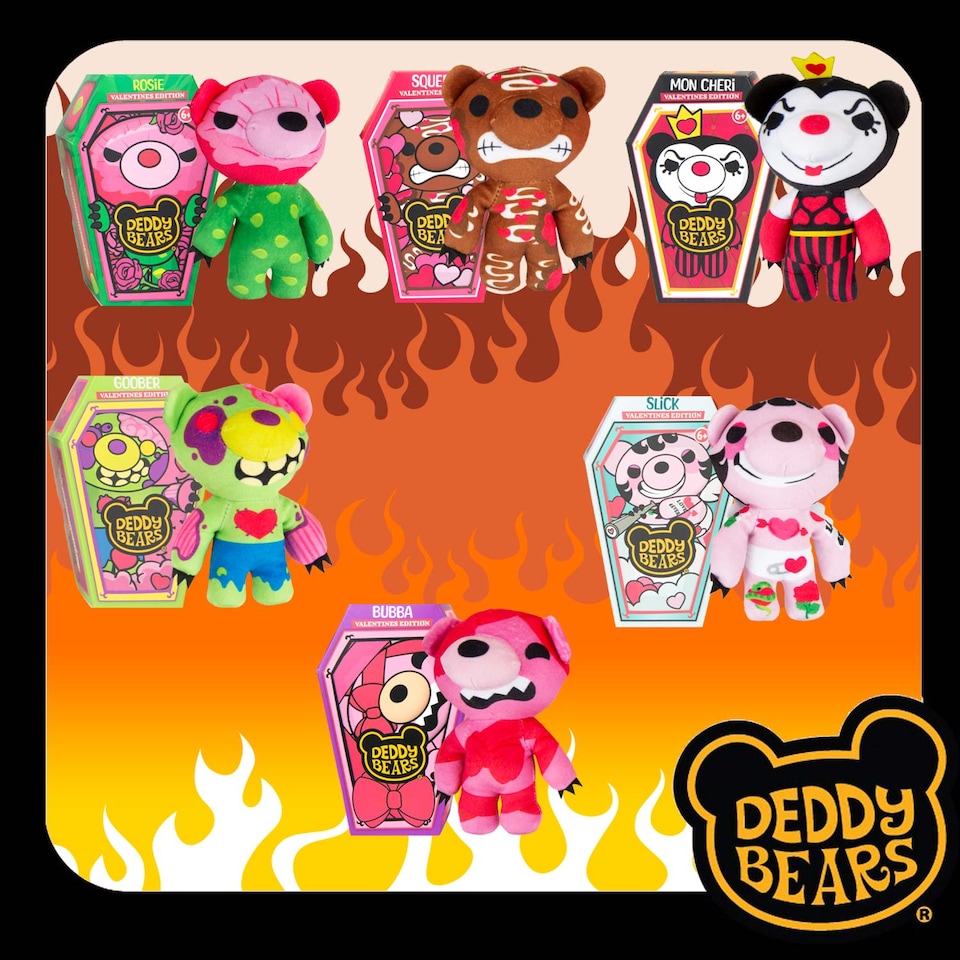 image 1 of PMS Deddy Bears Slick Soft Toy with Coffin 30cm x 12.8cm Multicolour