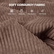 image 5 of HOMCOM 212 cm Upholstered Jumbo Cord Sofa Couch with Spring Cushion, Coffee | Brown | Brown