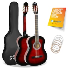 3rd Avenue 3/4 Size Classical Guitar Pack Red