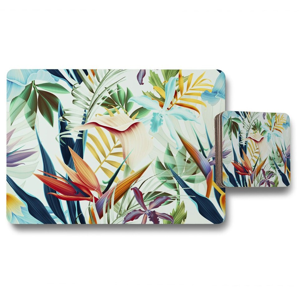 Tropical Plants (Placemat & Coaster Set)
