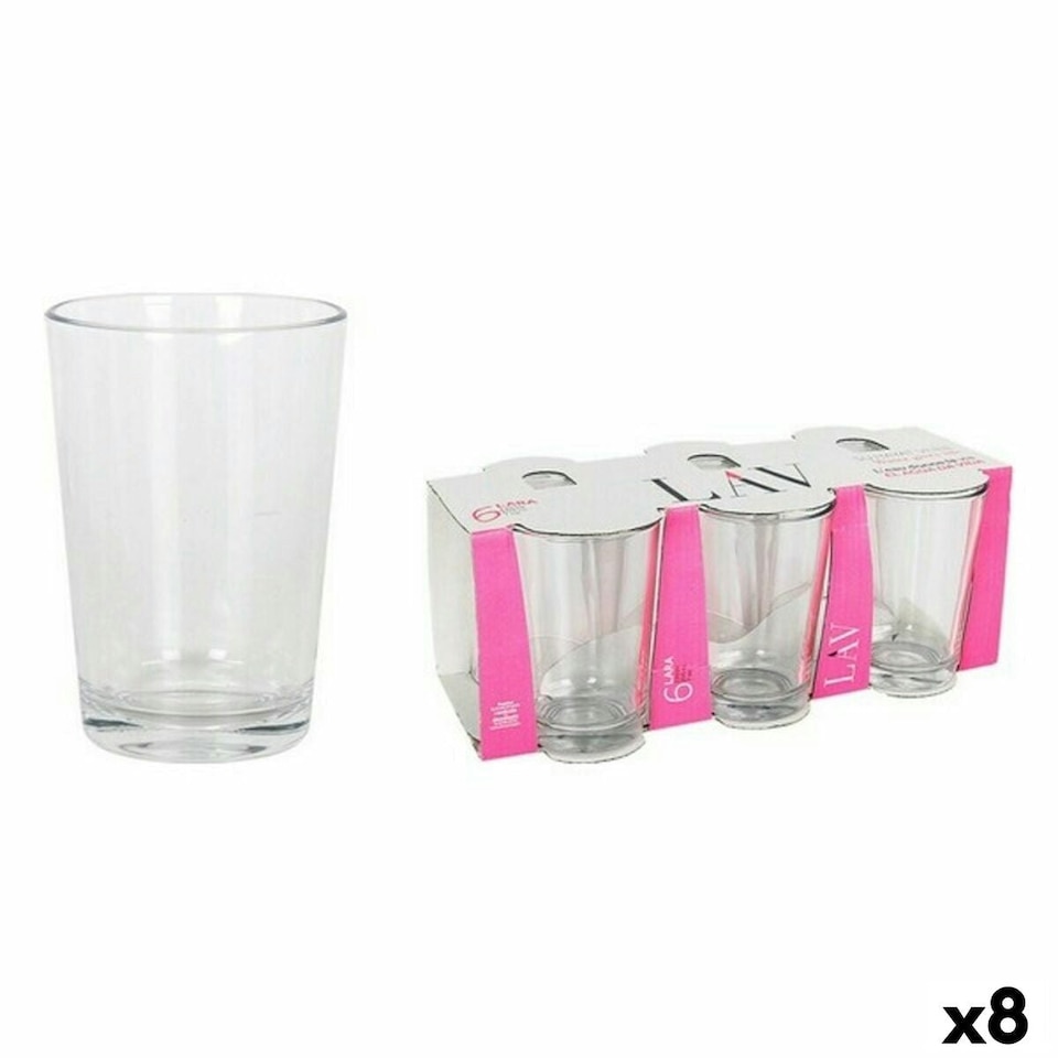 image 1 of Set of glasses LAV LV-22010E Crystal 205 ml 6 Pieces (8 Units) N/A