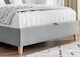 image 5 of 4ft6 Double Ottoman, Grey Velvet Fabric Upholstered,Lift Up,Storage, Pleated Bed Frame