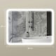 image 7 of HOMCOM 600 x 800 mm Bluetooth Bathroom Mirror with LED Lights Wall Mounted Silver | 80L x 60W x 3.5D cm