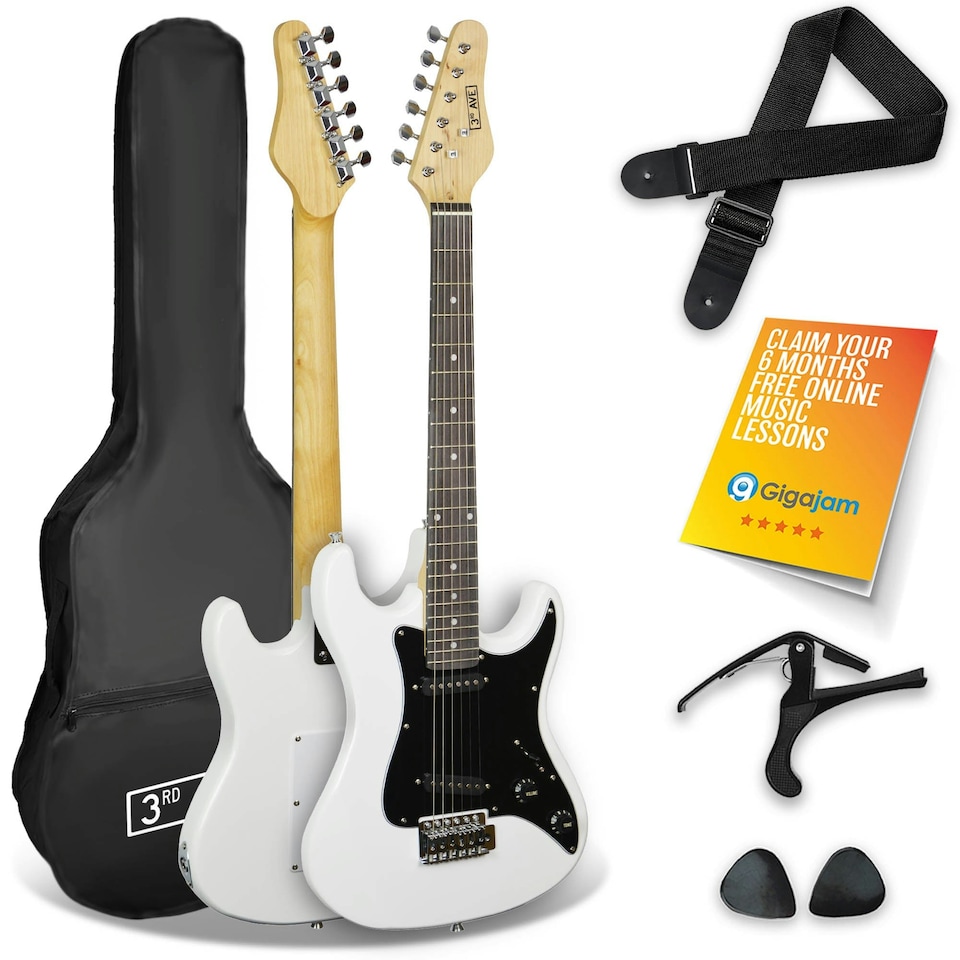image 1 of 3rd Avenue 3/4 Size Electric Guitar Red