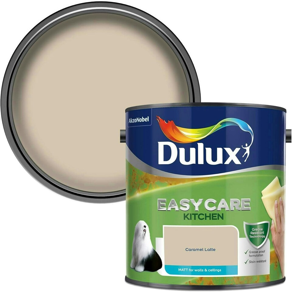 image 1 of Dulux Easycare Kitchen Matt 2.5L Caramel Latte