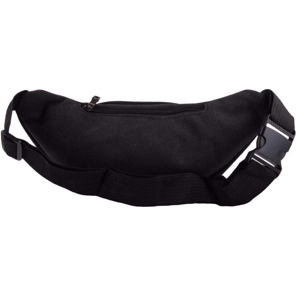 image 1 of Lorenz Canvas Travel / Holiday Waist Pack / Bum Bag / Money Holder | Black | Black
