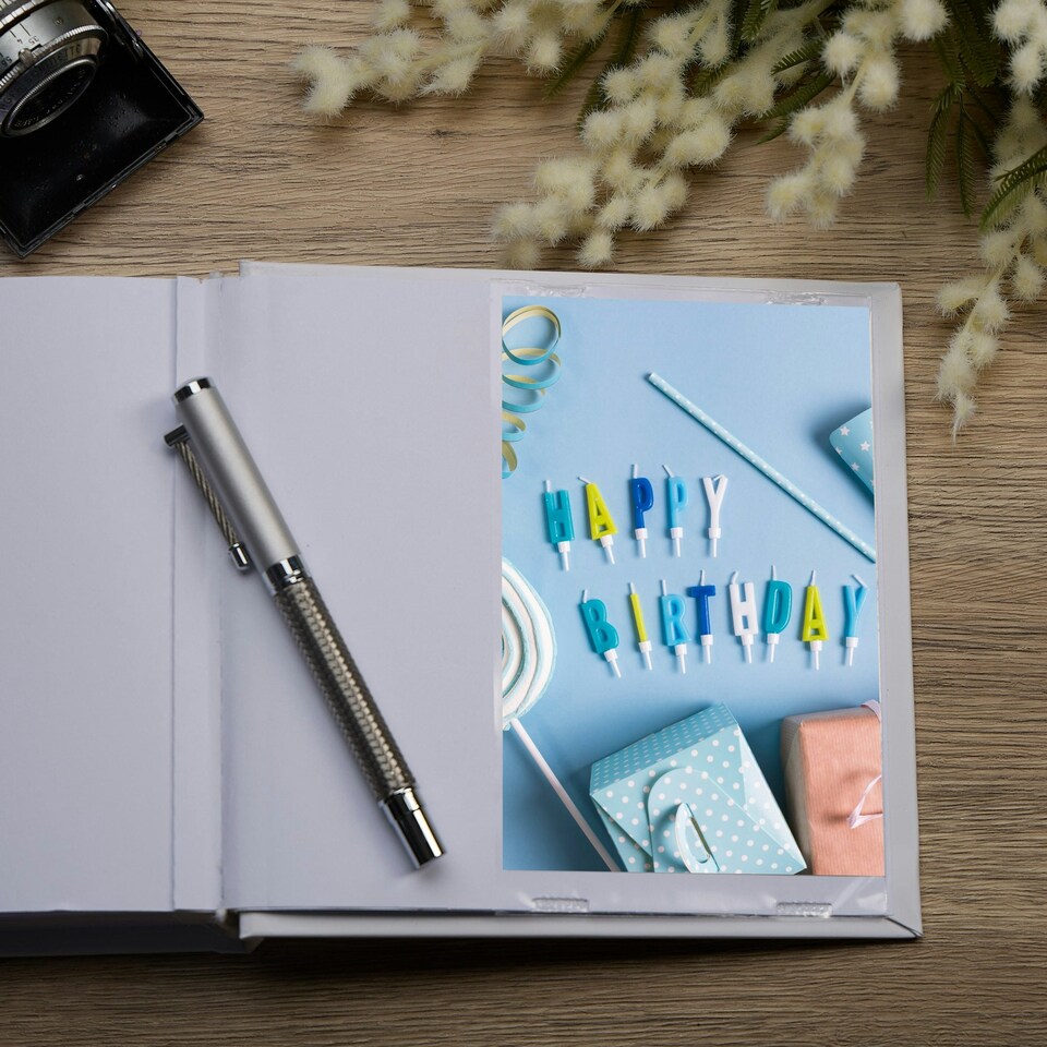 image 1 of Fabulous at 40 Birthday Photo Album Gift 50 x 6" x 4" Photos White