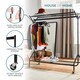 image 9 of House of Home Clothing Rail Heavy Duty Hanging Clothes Shoe Hat Rack Shelves With Wheels 5ft x 5ft | Black