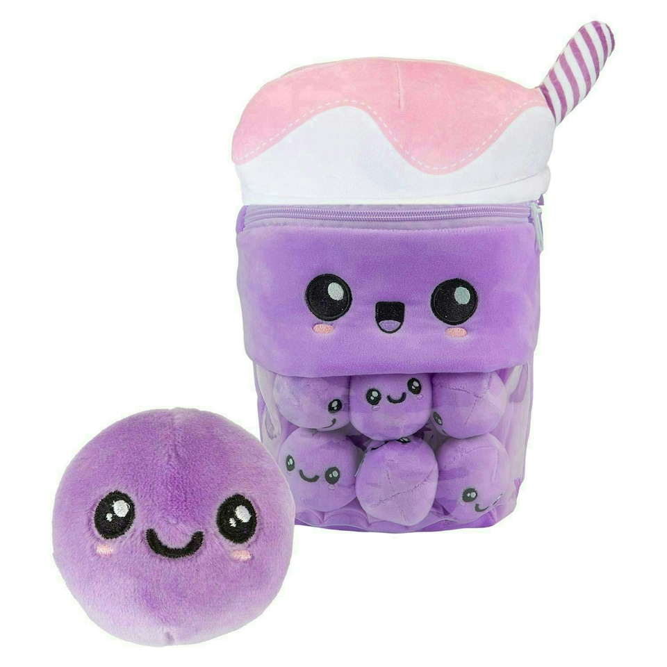 image 1 of Boba Tea Soft Toy Cute Plushie Huggable Cuddly Stuffed Toy Gift 35cm Lilac