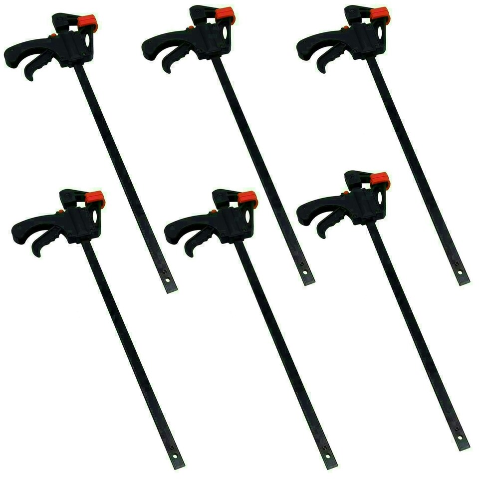 image 1 of 18" Quick Release Rapid Bar Clamp Holder Grip Spreader Speed Clamps 6 Pack