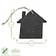 image 3 of Nicola Spring Slate Christmas Tree Decorations - 7 x 7.5cm - House - Pack of 6