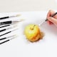 image 3 of Pack of 9 Assorted Size Wooden Handle Bristle Hair Artist Paint Brush Set