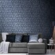 image 4 of Muriva Elixir Marble Wallpaper - Navy/Silver - 10m x 53cm Blue