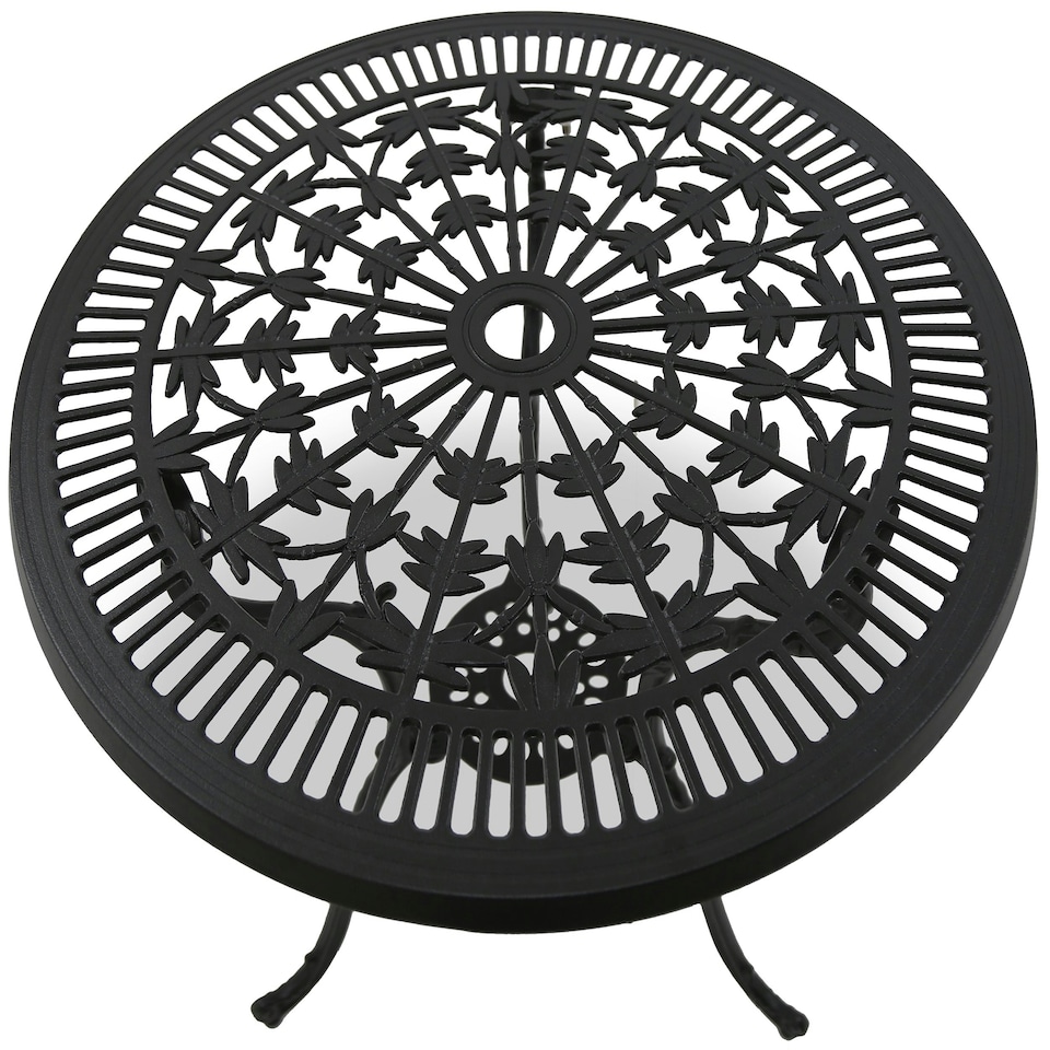 image 1 of Centurion Supports TABREEZ Garden and Patio Black Cast Aluminium Bistro Table Black
