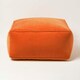 image 1 of Homescapes Burnt Orange Velvet Pouffe Bean Cube