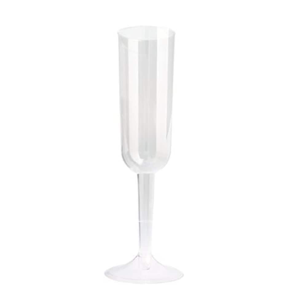 Premier Stylz Clear Plastic Champagne Flutes 207ml - Pack of 4
