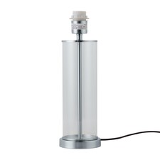 Aura - Chrome with Glass Column Table Lamp Base | Chrome | Clear | Medium | 1